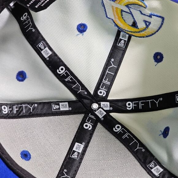 Los Angeles Rams New Era Sideline Ink Dye Snapback Cap Blue White 9Fifty 950 New - Picture 8 of 10